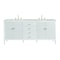 James Martin Vanities 72'' Double Vanity, Bright White w/ 3 CM Victorian Silver Quartz Top 485-V72-BW-3VSL - alternate 1